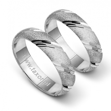 Obrączki z białego złota - 014-ST(W)