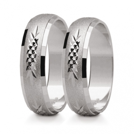 Obrączki z białego złota - 016-ST(W)