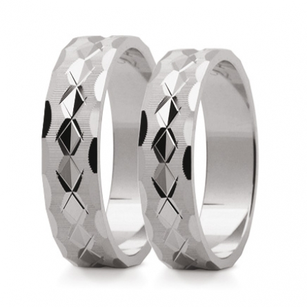 Obrączki z białego złota Stelmach - 022-ST(W)