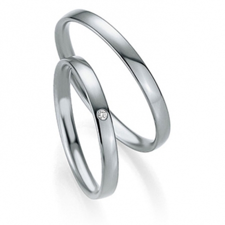 Obrączki platynowe Breuning - 4301 (950) Basic Slim