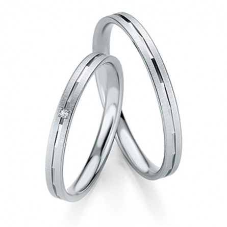 Obrączki platynowe Breuning - 4321 (950) Basic Slim