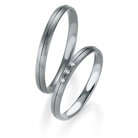 Obrączki platynowe Breuning - 4323 (950) Basic Slim