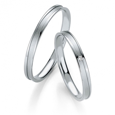 Obrączki platynowe Breuning - 4325 (950) Basic Slim