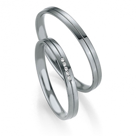 Obrączki platynowe Breuning - 4327 (600) Basic Slim