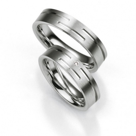 Obrączki srebrne Breuning platynowane - 48/08001-2