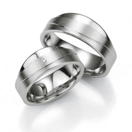 Obrączki z platynowanego srebra próby 925 Breuning - 48/08015-16