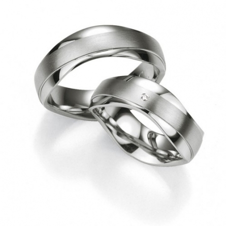 Obrączki z platynowanego srebra próby 925 Breuning - 48/08017-18
