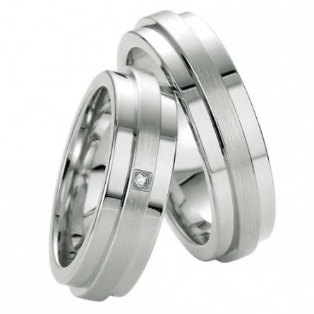 Obrączki srebrne platynowane Breuning - 48/08047-48