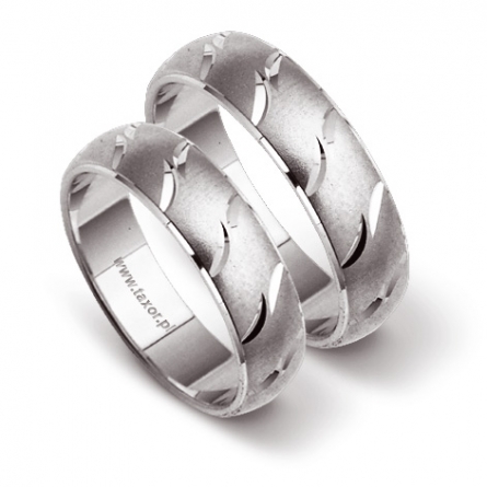 Obrączki z białego złota Stelmach - 130-ST(W)