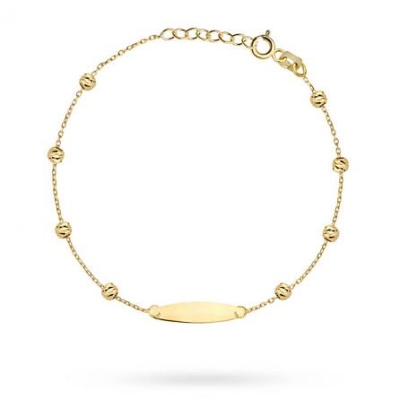 Bransoletka blaszka z kuleczkami - 2-25-B10808-2