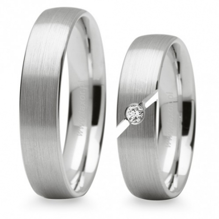 Obrączki z białego złota Stelmach - 262-ST(W)