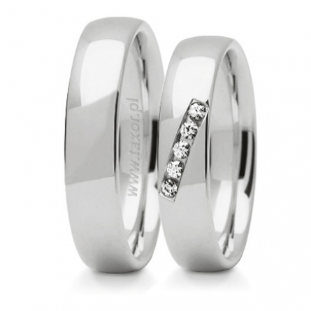 Obrączki z białego złota Stelmach - 270-ST(W)