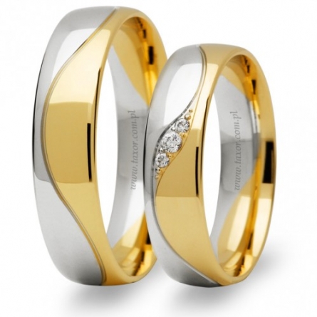 Dwukolorowe obrączki Stelmach - 276-ST