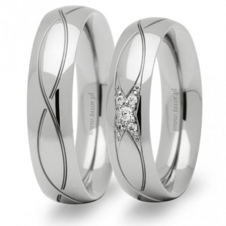 Obrączki z białego złota Stelmach - 278-ST(W)