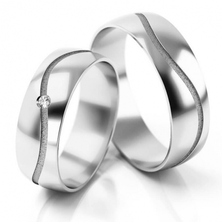 Obrączki z białego złota Stelmach - 286-ST(W)