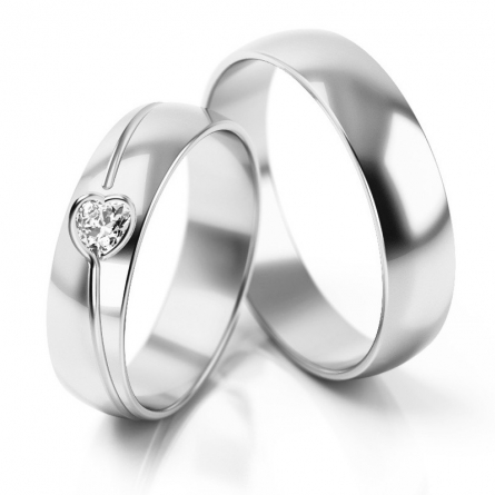 Obrączki z białego złota Stelmach - 295-ST(W)