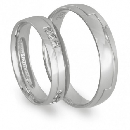 Obrączki z białego złota Stelmach - 297-ST(W)