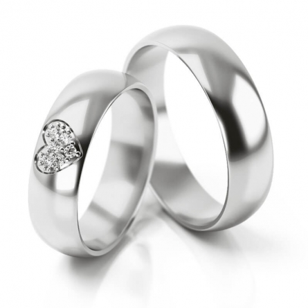 Obrączki z białego złota - 310-ST(W)