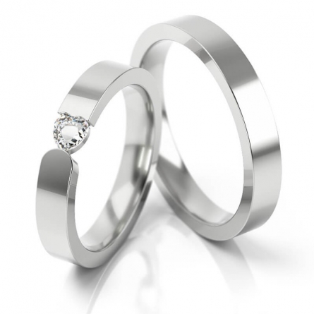 Obrączki z białego złota - 312-ST(W)