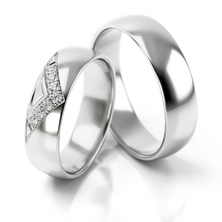 Obrączki z białego złota - 313-ST(W)