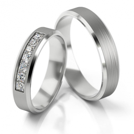 Obrączki z białego złota - 316-ST(W)