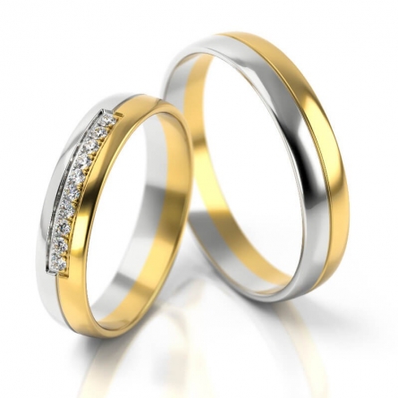 Obrączki dwukolorowe - 318-ST