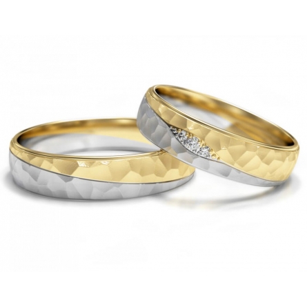 Obrączki dwukolorowe - 319-ST