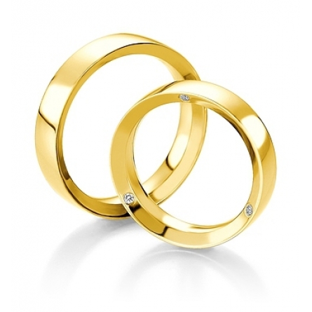 Obrączki złote BREUNING - 5219(Y) DESIGN