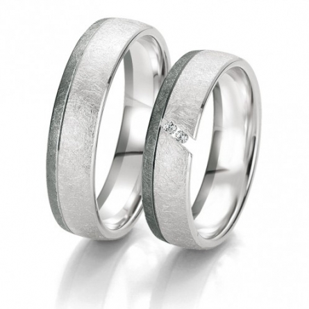 Obrączki ślubne Breuning – Black and White - 6111 B&W