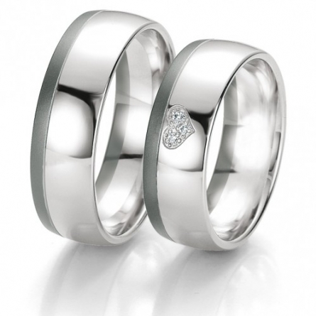 Obrączki ślubne Breuning – Black and White - 6121 B&W