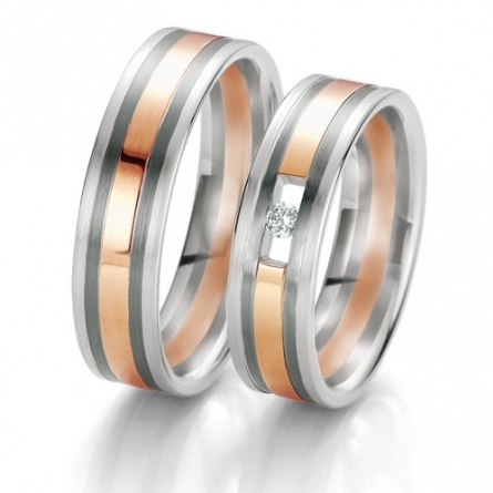 Obrączki ślubne Breuning – Black and White - 6127 B&W