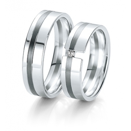 Obrączki ślubne Breuning – Black and White - 6131 B&W