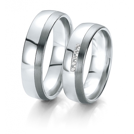 Obrączki ślubne Breuning – Black and White - 6133 B&W