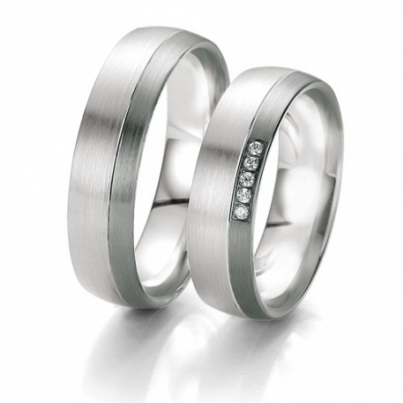 Obrączki ślubne Breuning – Black and White - 6117 B&W