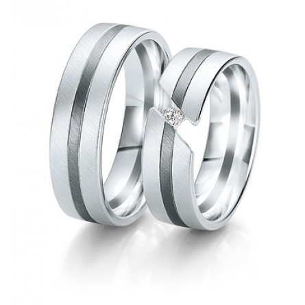 Obrączki ślubne Breuning – Black and White - 6135 B&W