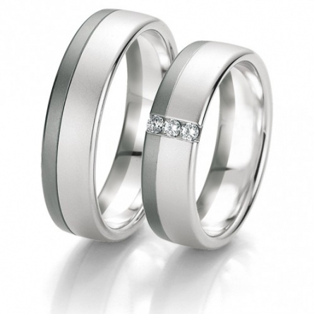 Obrączki ślubne Breuning – Black and White - 6137 B&W