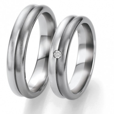 Obrączki ślubne Breuning – Black and White - 6301 B&W