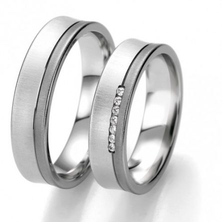 Obrączki ślubne Breuning – Black and White - 6305 B&W