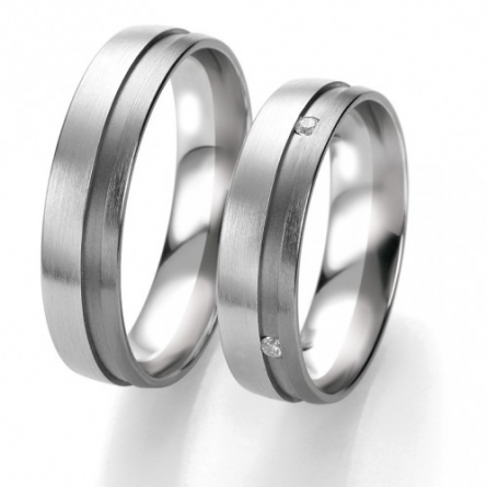 Obrączki ślubne Breuning – Black and White - 6307 B&W