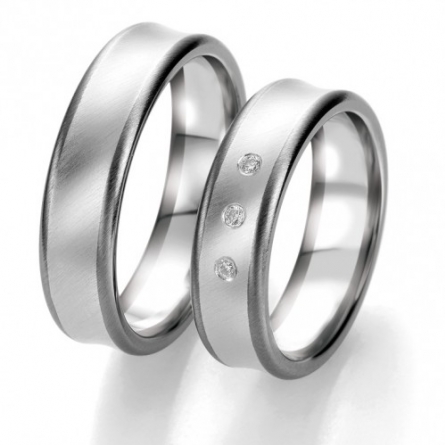 Obrączki ślubne Breuning – Black and White - 6315 B&W