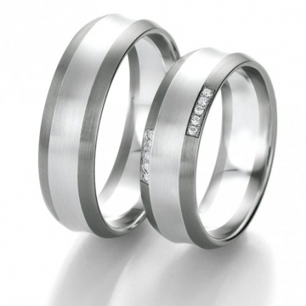 Obrączki ślubne Breuning – Black and White - 6317 B&W