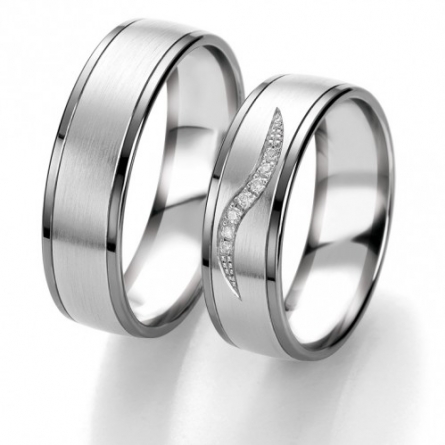 Obrączki ślubne Breuning – Black and White - 6319 B&W