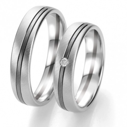 Obrączki ślubne Breuning – Black and White - 6321 B&W