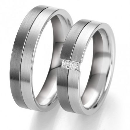 Obrączki ślubne Breuning – Black and White - 6323 B&W