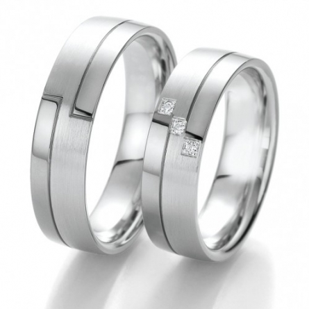 Obrączki ślubne Breuning – Black and White - 6325 B&W