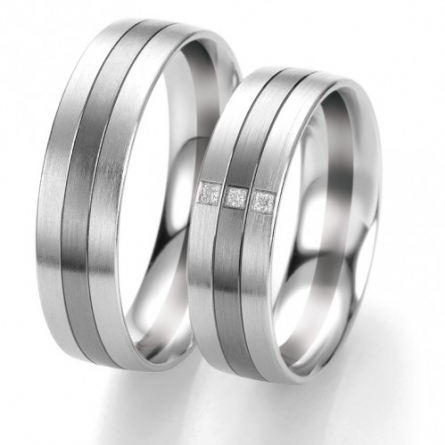 Obrączki ślubne Breuning – Black and White - 6329 B&W