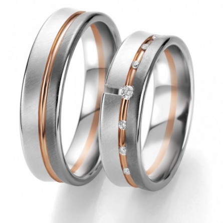 Obrączki ślubne Breuning – Black and White - 6337 B&W