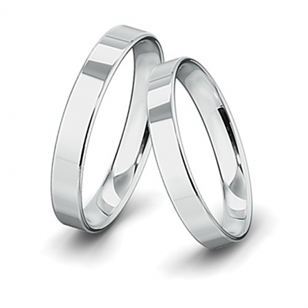 Obrączki platynowe - klasyczne płaskie 4 mm (600)