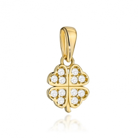 Zawieszka koniczyna z cyrkoniami - 6-25-Z10477-2