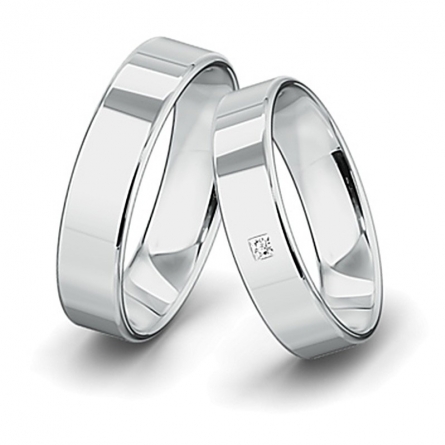 Obrączki platynowe - klasyczne płaskie 6 mm (600)